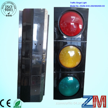 200mm LED High-Flux CE& RoHS Ceritificaed RGY 3 Aspects Traffic Strobe Light with Sun Visor